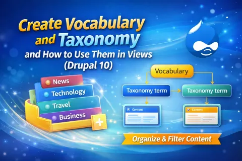 Create Vocabulary and Taxonomy and How to Use Them in Views (Drupal 10)